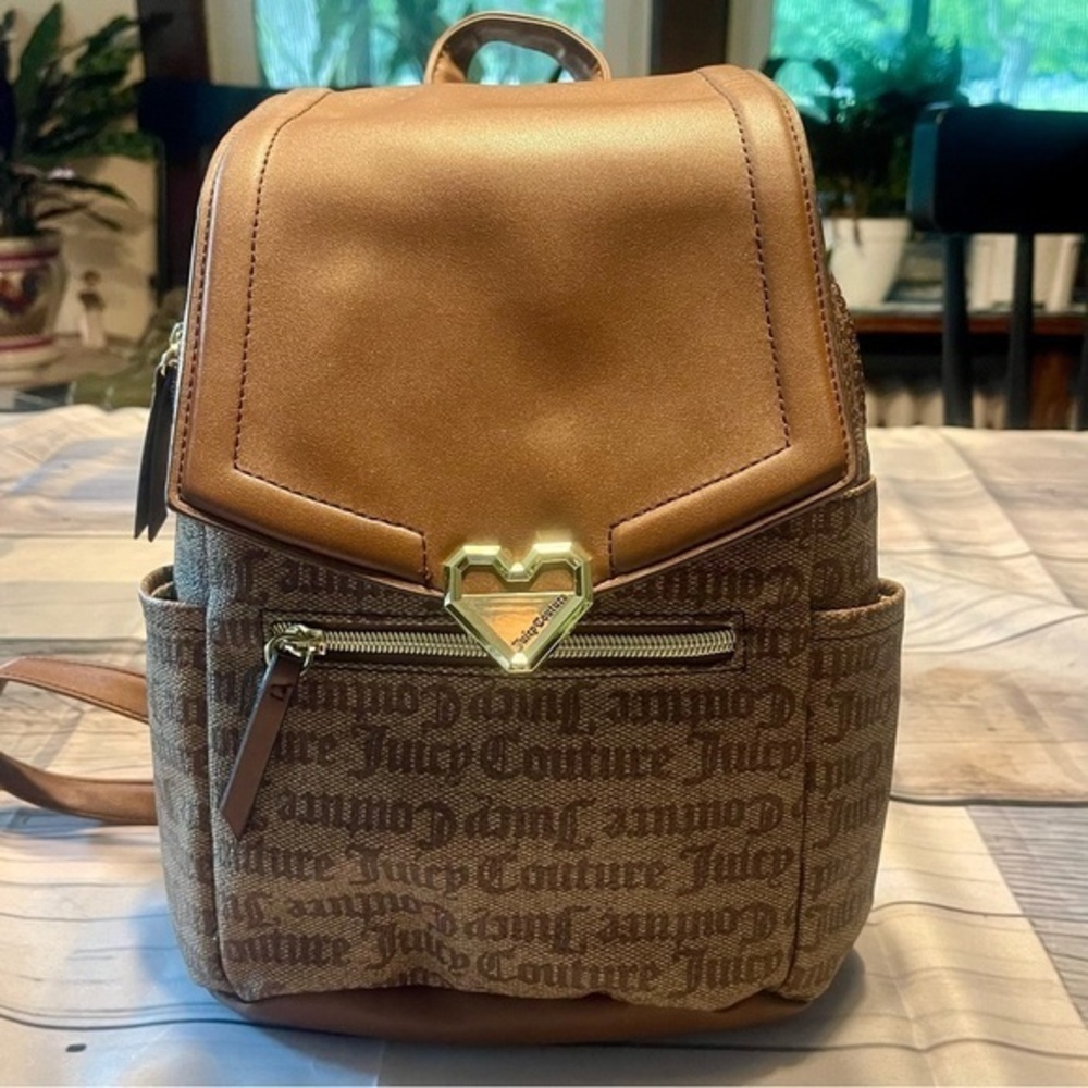 Juicy Couture Modern Chic Medium Macroon Dot Backpack- Brown 🔥EUC🔥 - Picture 5 of 15